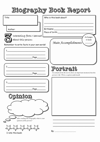 Biography Report Template Pdf Lovely Fiction &amp; Non Fiction Book Report by tokyo Molly