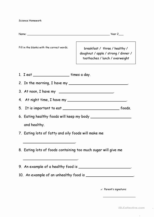 Biography Report Template Pdf Lovely Healthy Food Worksheet Free Esl Printable Worksheets