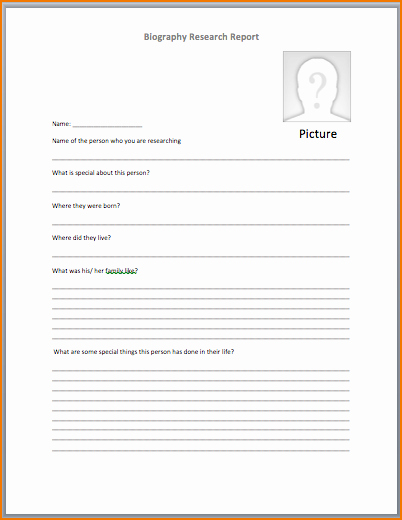 Biography Report Template Pdf Luxury 4 Biography Report Template