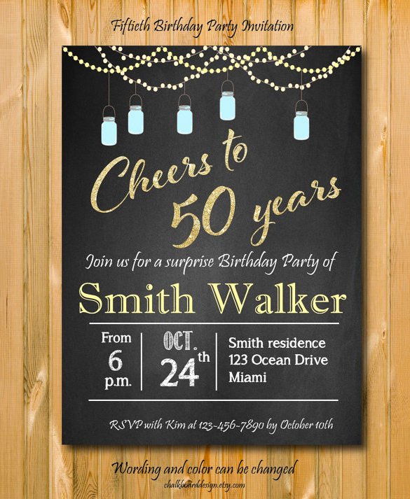 Birthday Chalkboard Template Inspirational Invitation Template 43 Free Printable Word Pdf Psd