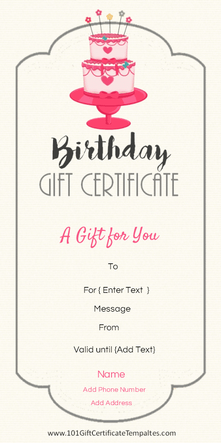 Birthday Coupons Template Best Of Birthday Gift Certificate Templates 101 Gift Certificate