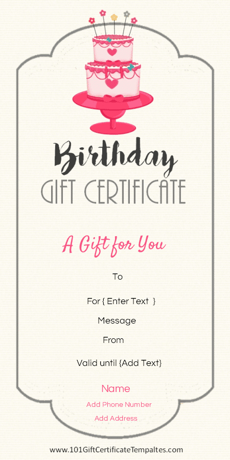 Birthday Coupons Template Best Of Birthday Gift Certificate Templates 101 Gift Certificate