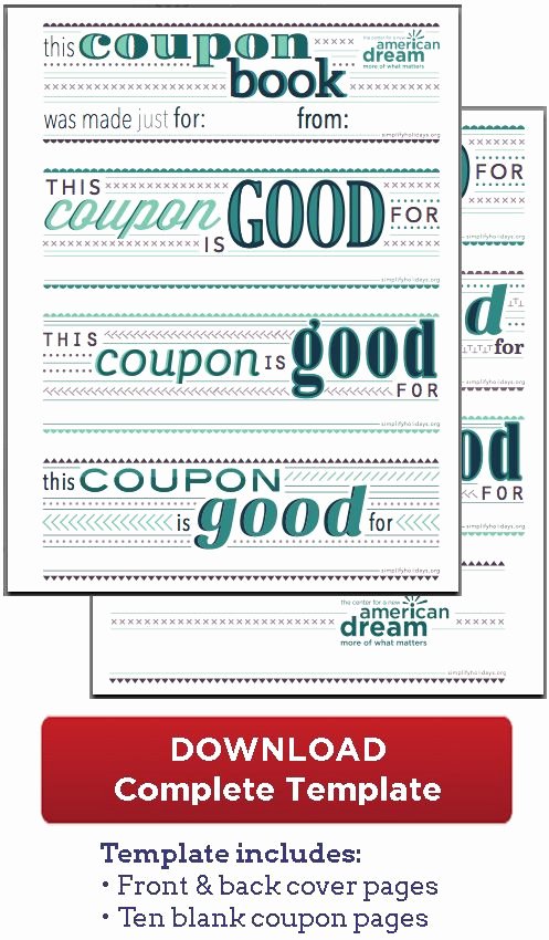 Birthday Coupons Template Best Of Coupon Book Download Great for the Boys