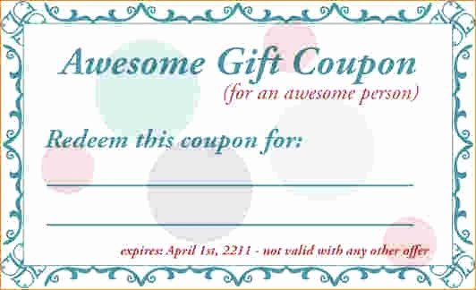 Birthday Coupons Template Elegant Birthday Coupon Template