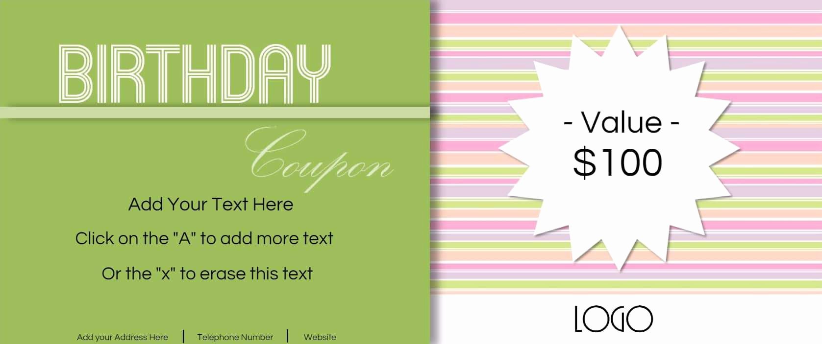 Birthday Coupons Template Fresh Coupon Birthday Cruise Deals southampton 2018