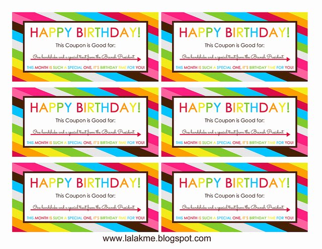 Birthday Coupons Template Inspirational Free Printable Birthday Coupons Overstuffed