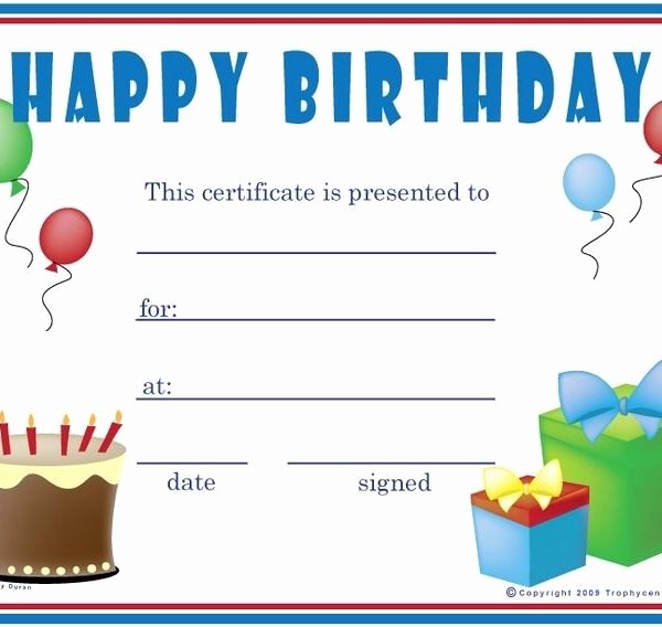 Birthday Coupons Template Unique Birthday Gift Certificate Template