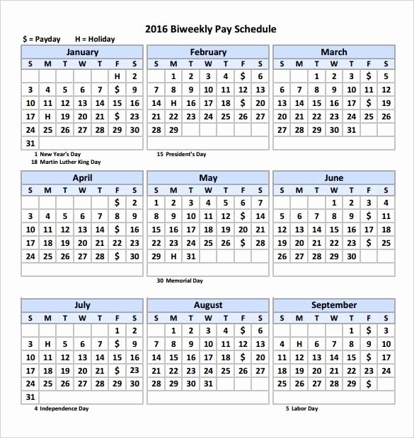 Biweekly Payroll Calendar Template 2017 Best Of 15 Bi Weekly Payroll