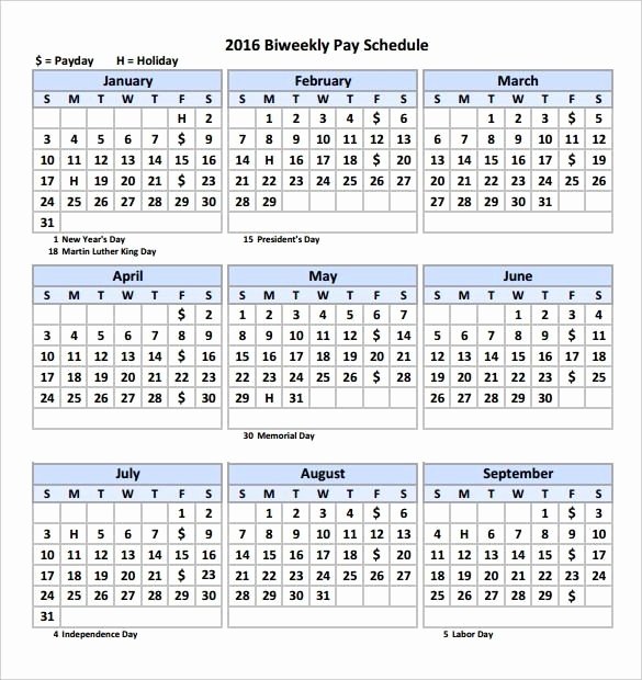 Biweekly Payroll Calendar Template 2017 Best Of 15 Bi Weekly Payroll