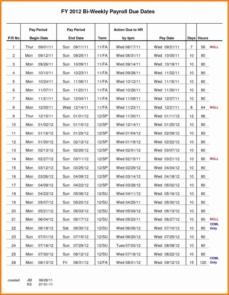 Biweekly Payroll Calendar Template 2017 Unique Adp Payroll Calendar 2018 Biweekly