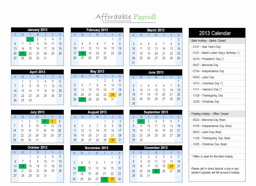 Biweekly Payroll Calendar Template 2019 Beautiful Biweekly Payroll Calendar 2018 Adp