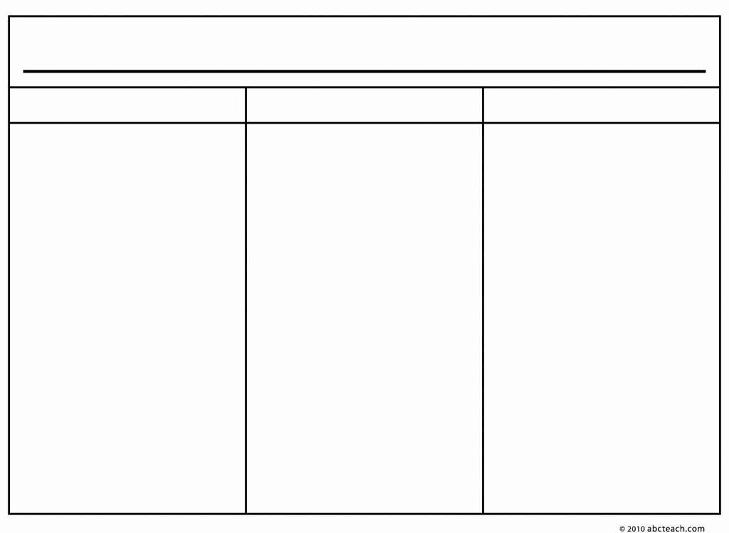 Blank 10 Column Worksheet Template New 9 Best T Chart 3 10 Three Column Template