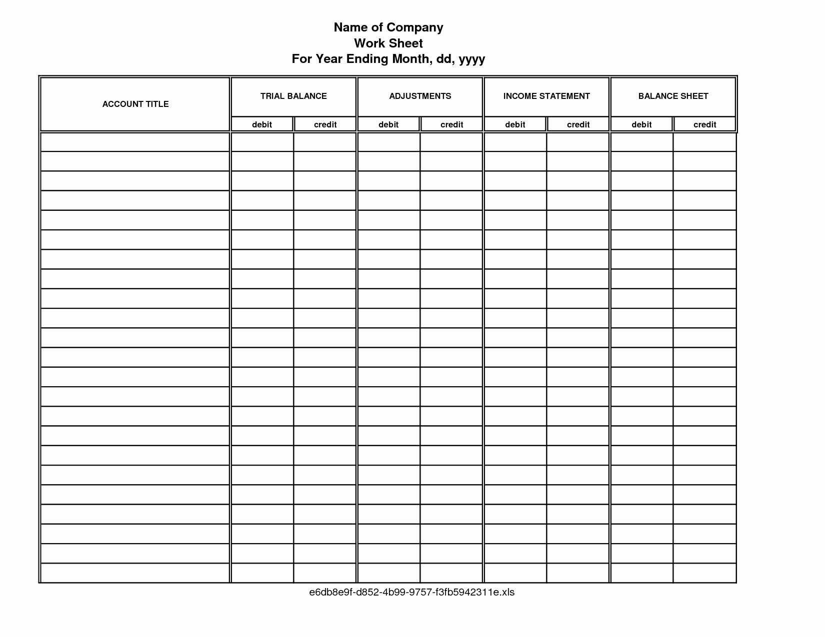 Blank 10 Column Worksheet Template New Blank Six Column Worksheet