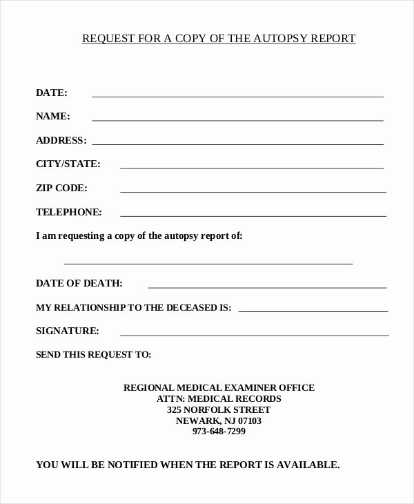 Blank Autopsy Report Template New Autopsy Report Template 6 Free Word Pdf Documents