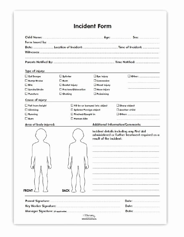 Blank Autopsy Report Template New Incident Report form Medical and Incident Pads