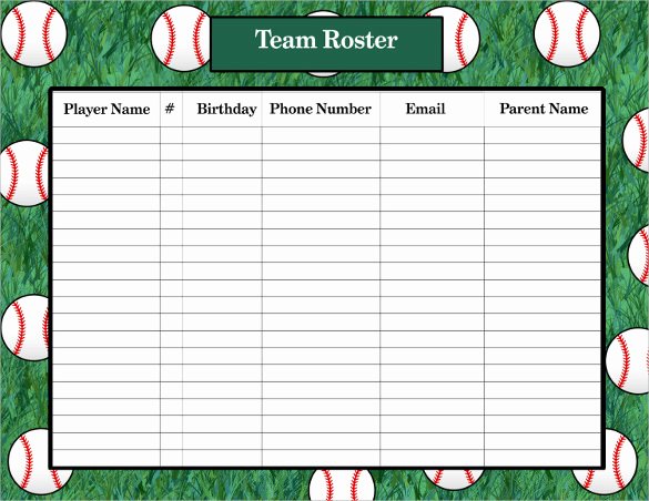 Blank Baseball Card Template Beautiful Sample Baseball Roster Template 9 Free Documents In Pdf