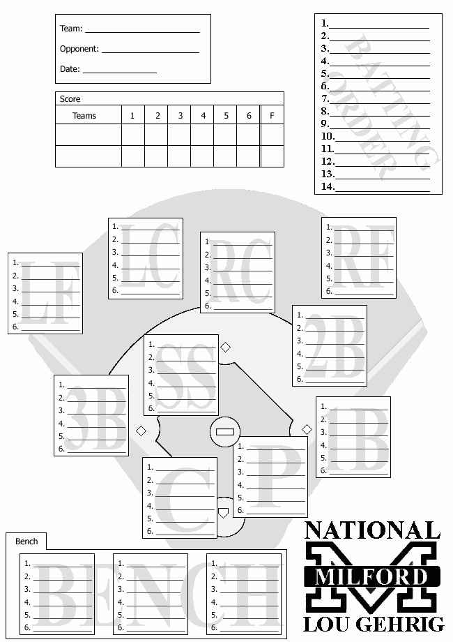 Blank Baseball Card Template Elegant Lineup Card 4 Outfielder Lineup Card Lineup Card 4