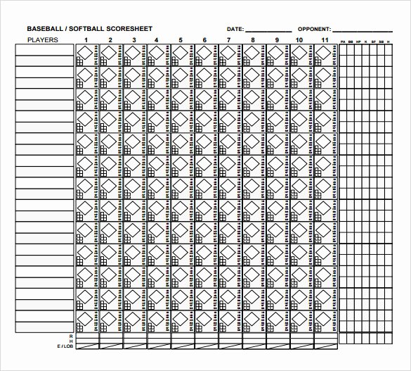Blank Baseball Card Template Inspirational 8 Sample Baseball Score Sheets