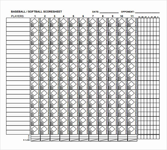 Blank Baseball Card Template Inspirational 8 Sample Baseball Score Sheets