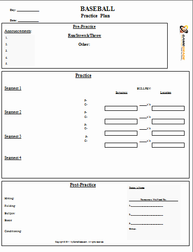 Blank Basketball Practice Plan Template Awesome 28 Of softball Practice Plan Template Printable