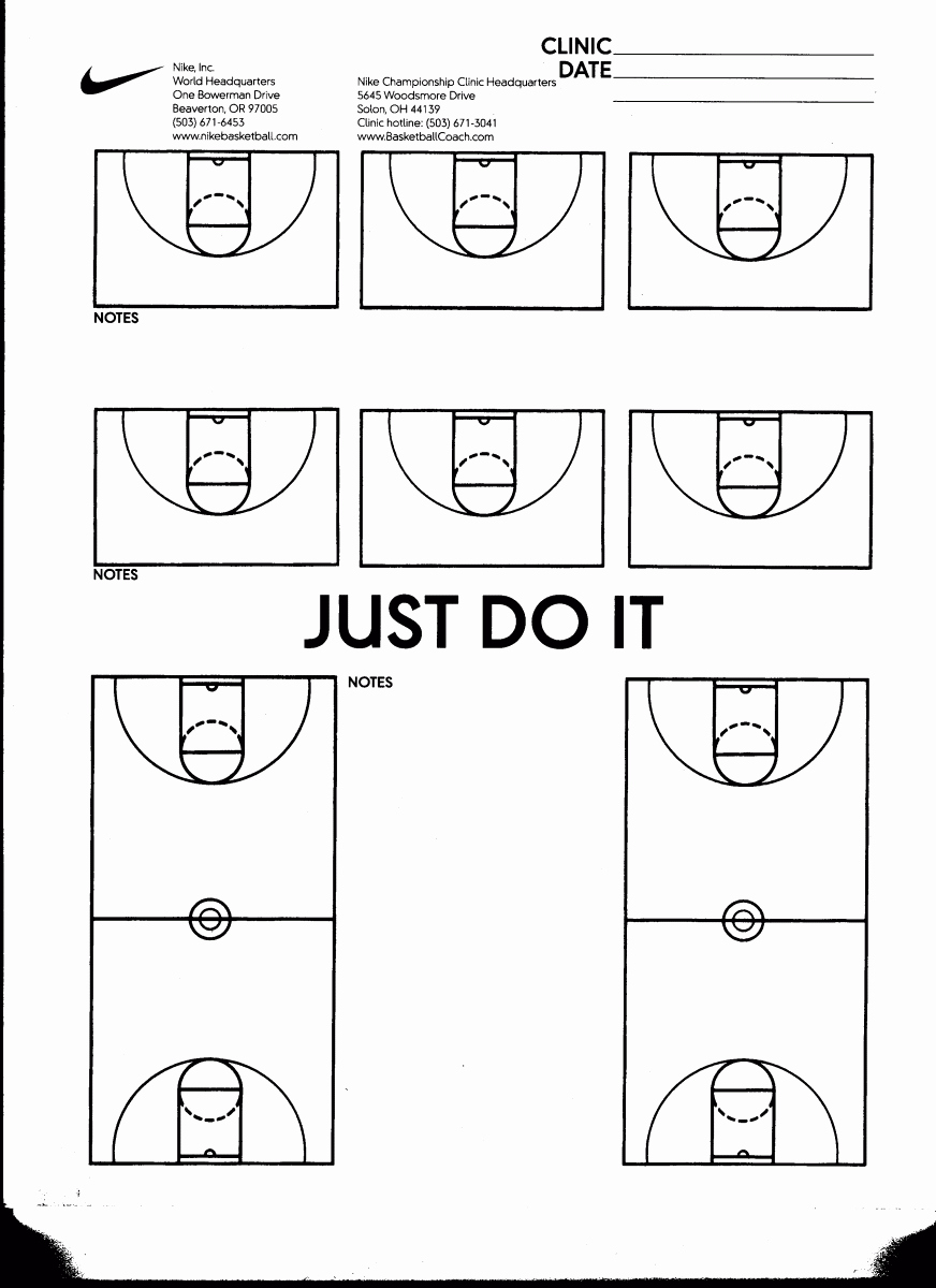 Blank Basketball Practice Plan Template Inspirational Nike Template