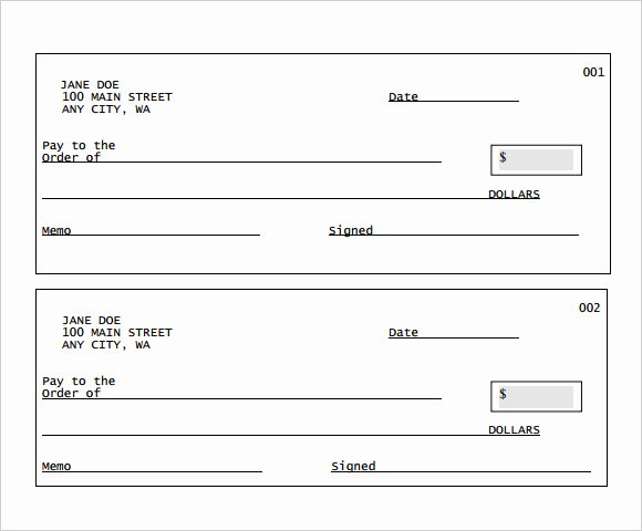 Blank Business Check Template Word Inspirational Sample Blank Cheque 5 Documents In Pdf Psd