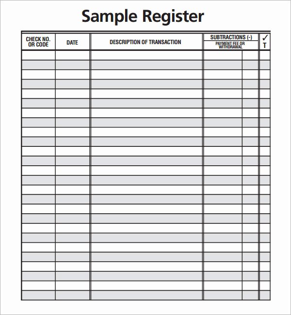 Blank Business Check Template Word Lovely Check Register 9 Download Free Documents In Pdf