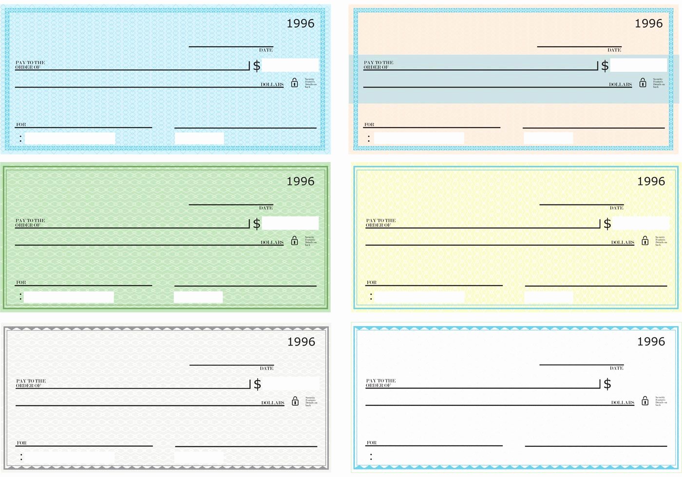 Blank Business Check Template Word Luxury Blank Check Vector Pack Download Free Vector Art Stock