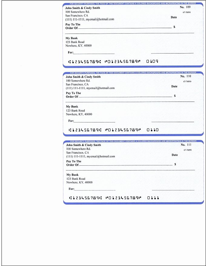 Blank Business Check Template Word Unique Ezcheckpersonal Makes It Easy to Print Pocket Sized