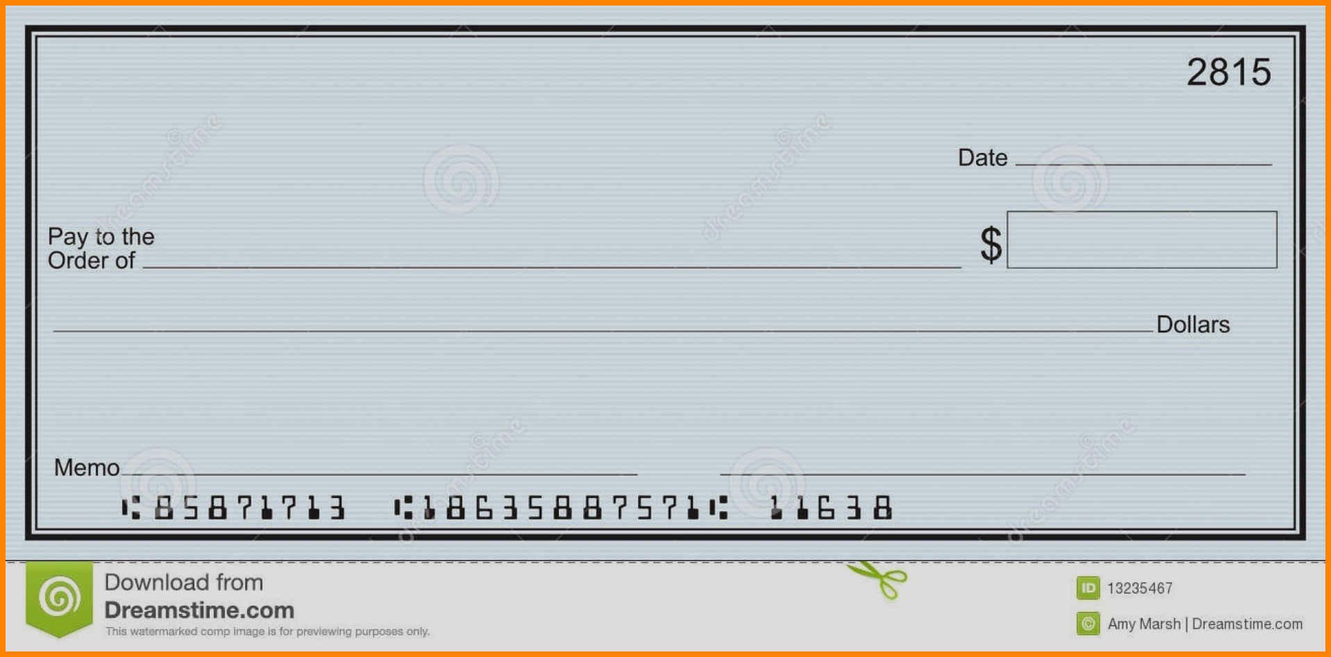 Blank Check Template Editable Beautiful Fillable Blank Check Template – Free Download – December