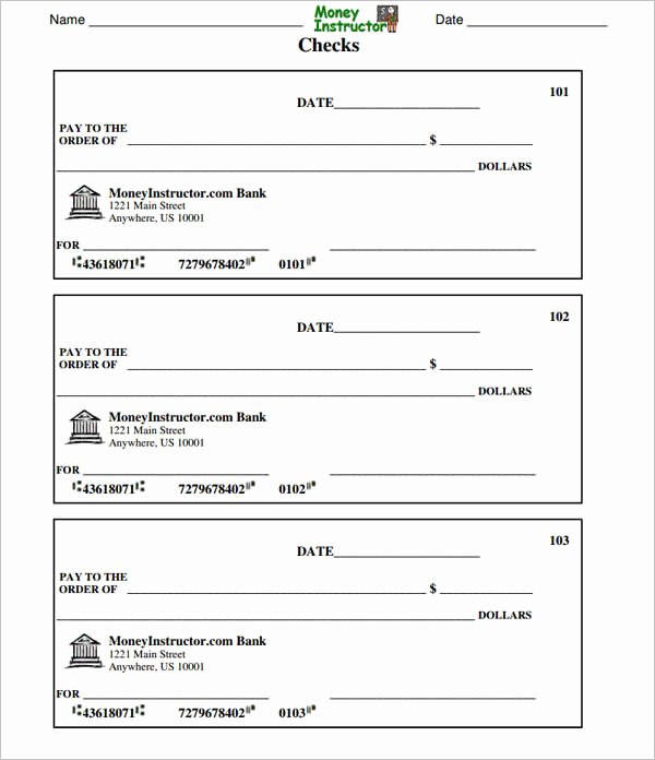 Blank Check Templates for Microsoft Word Inspirational 43 Cheque Templates Free Word Excel Psd Pdf formats