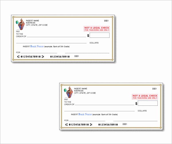 Blank Check Templates for Microsoft Word New 43 Cheque Templates Free Word Excel Psd Pdf formats