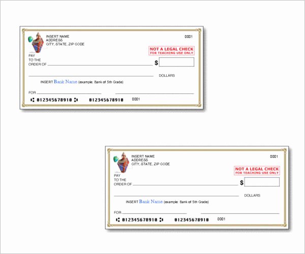 Blank Check Templates for Microsoft Word New 43 Cheque Templates Free Word Excel Psd Pdf formats