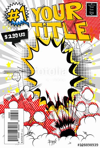 Blank Comic Book Cover Template Best Of &quot;editable Ic Book Cover Template Customizable Title