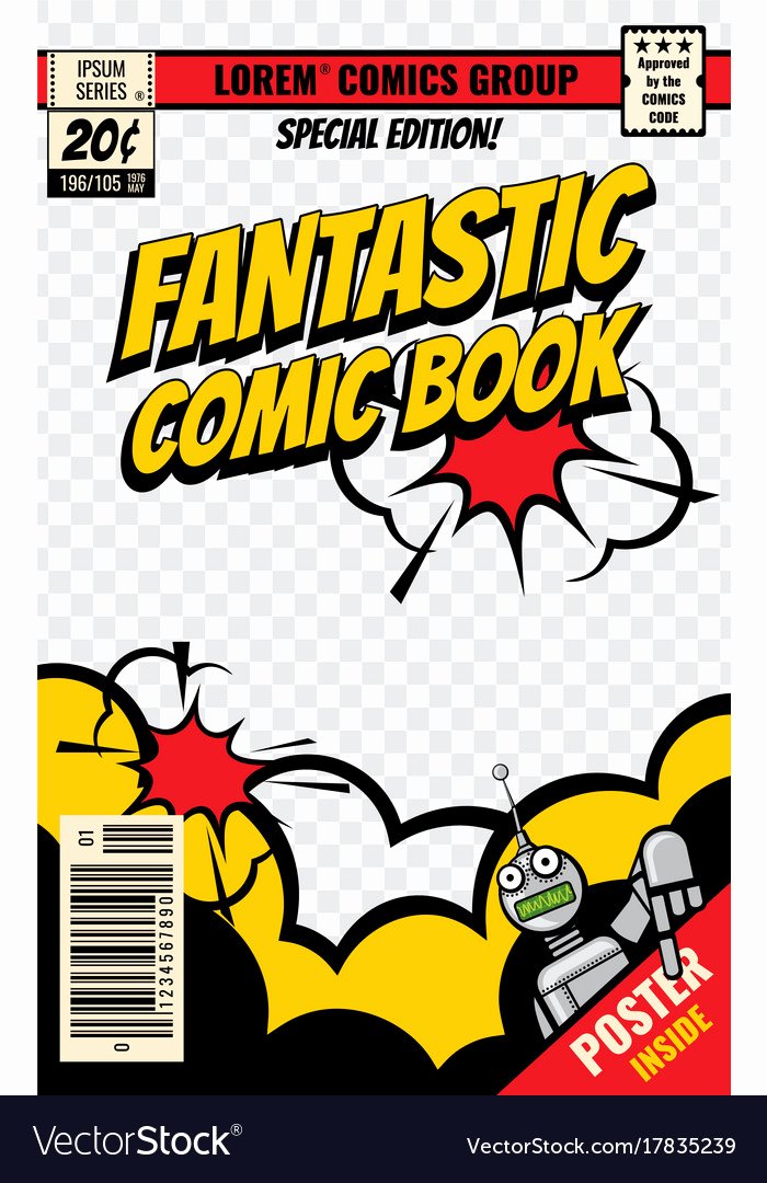 Blank Comic Book Cover Template Inspirational Ic Book Cover Template Royalty Free Vector Image
