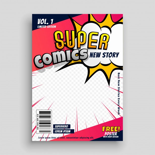 Blank Comic Book Cover Template New Pop Art Vectors S and Psd Files