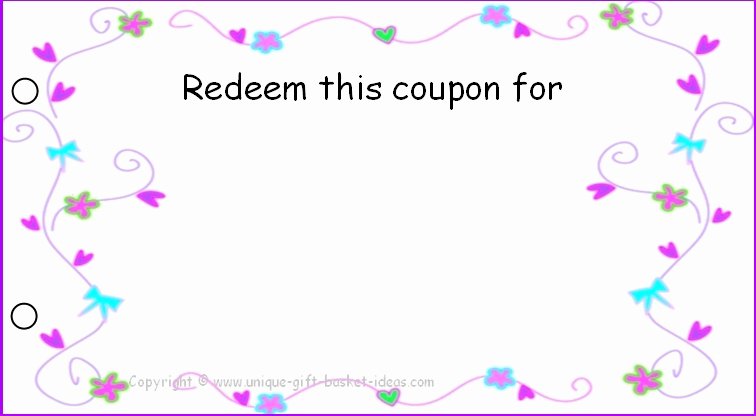 Blank Coupon Template for Word Awesome Free Printable Coupons for Unique Gift Ideas