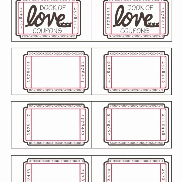 Blank Coupon Template for Word Luxury Blank Love Coupons Template