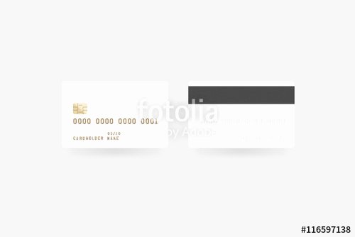 Blank Credit Card Template Awesome &quot;blank White Credit Card Mockup isolated Clipping Path