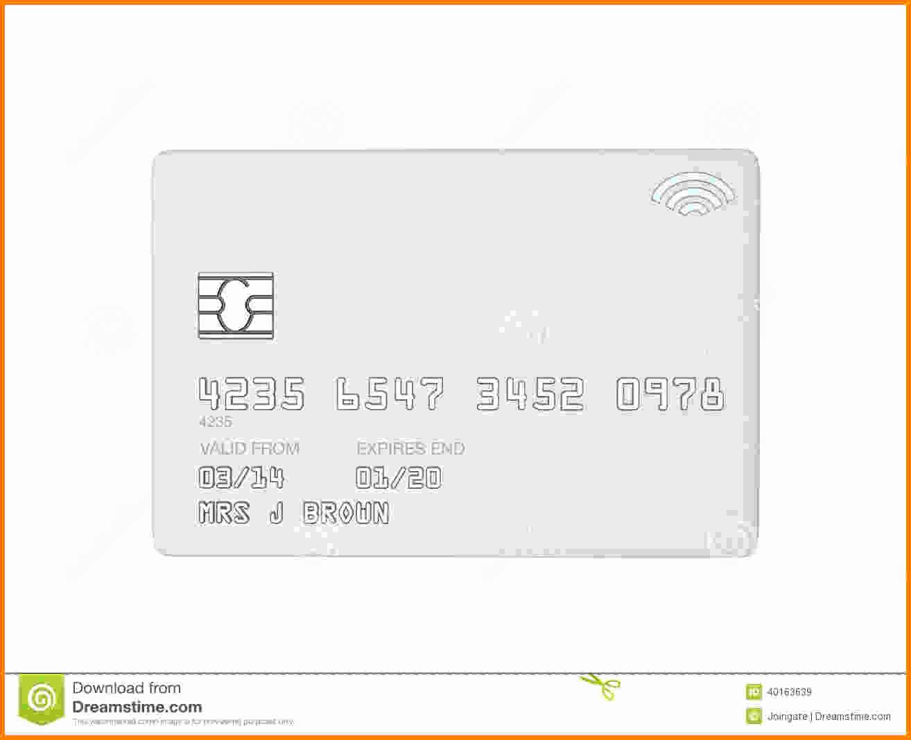 Blank Credit Card Template Elegant 5 Blank Credit Card