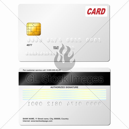 Blank Credit Card Template Inspirational Blank Credit Card Vector Template Front and Back View