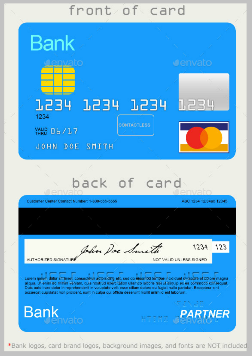 Blank Credit Card Template Unique 10 Credit Card Designs