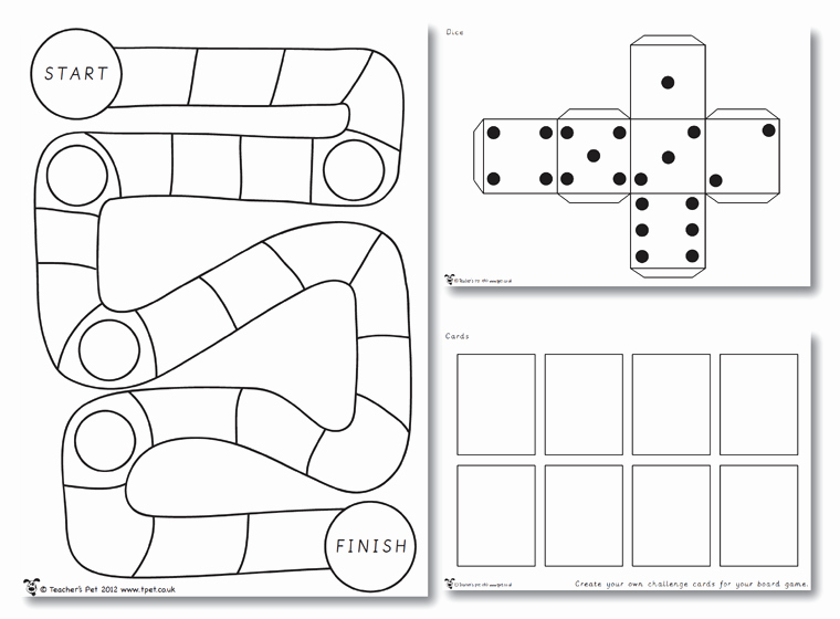 Blank Dice Template Fresh Make Your Own Board Game Party Ideas Pinterest