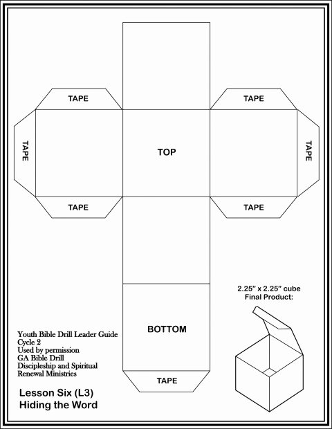 Blank Dice Template Luxury Cube Template