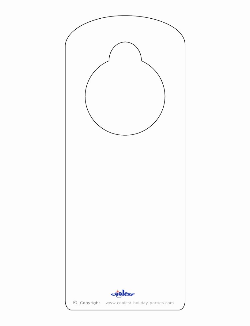 Blank Door Hanger Template for Word Awesome 9 Door Knob Templates Printable Arupr