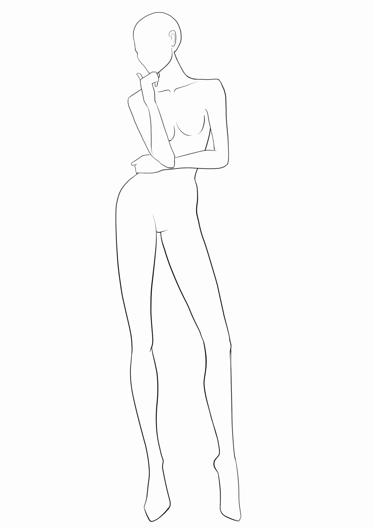 Blank Female Body Template Elegant I Draw Fashion — Fashion Figure Template 37