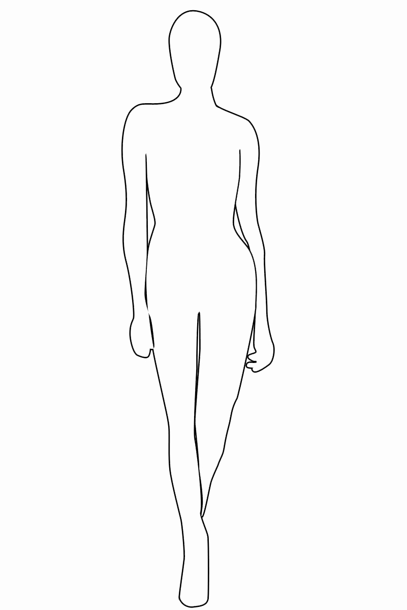 Blank Female Body Template New Female Outline Coloring Home