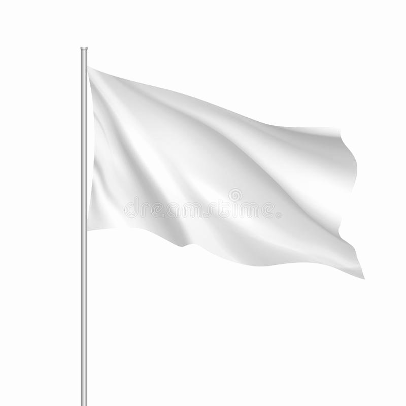 Blank Flag Template Beautiful Vector White Waving Flag Template Stock Vector