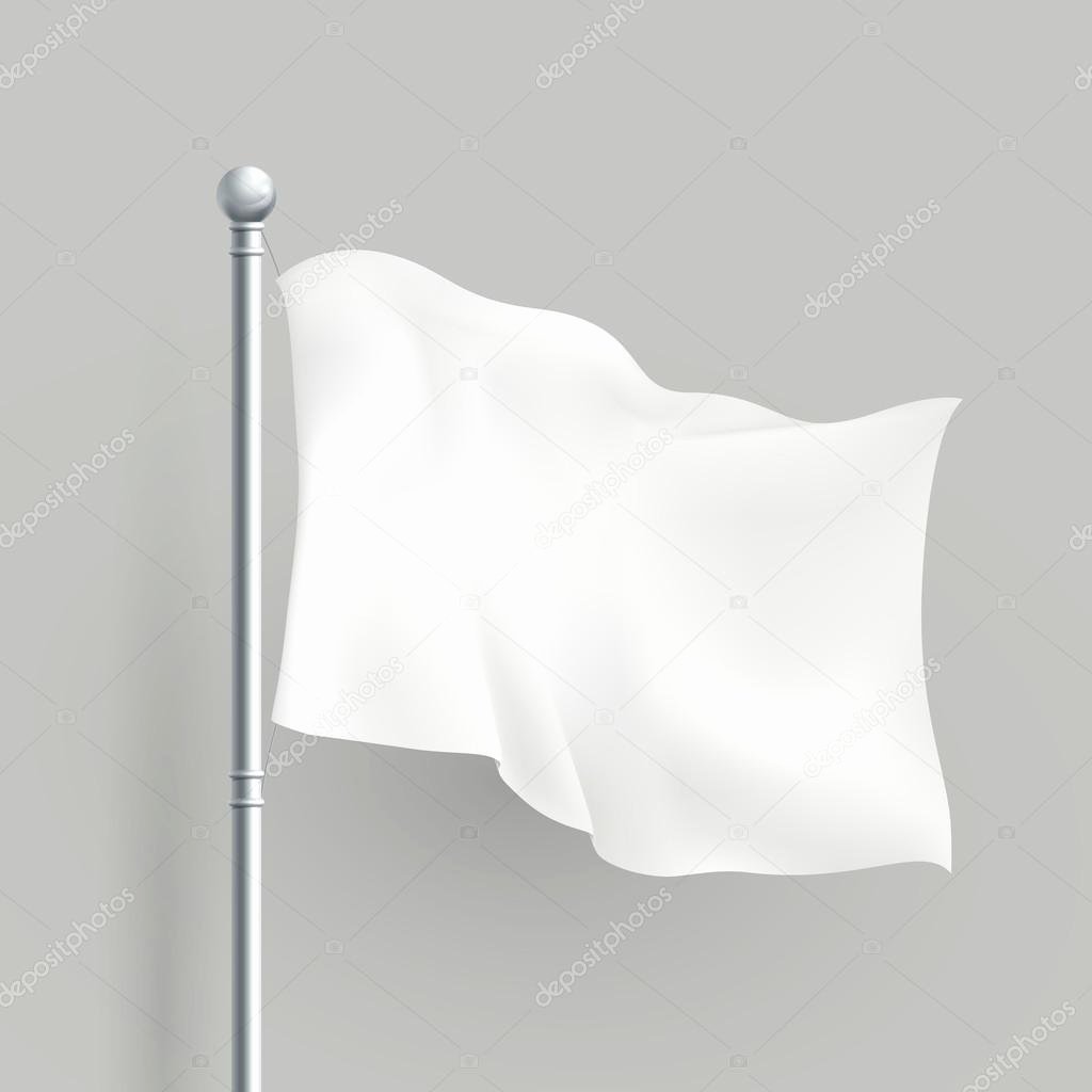 Blank Flag Template Lovely 3d Vector White Flag Blank Template — Stock Vector