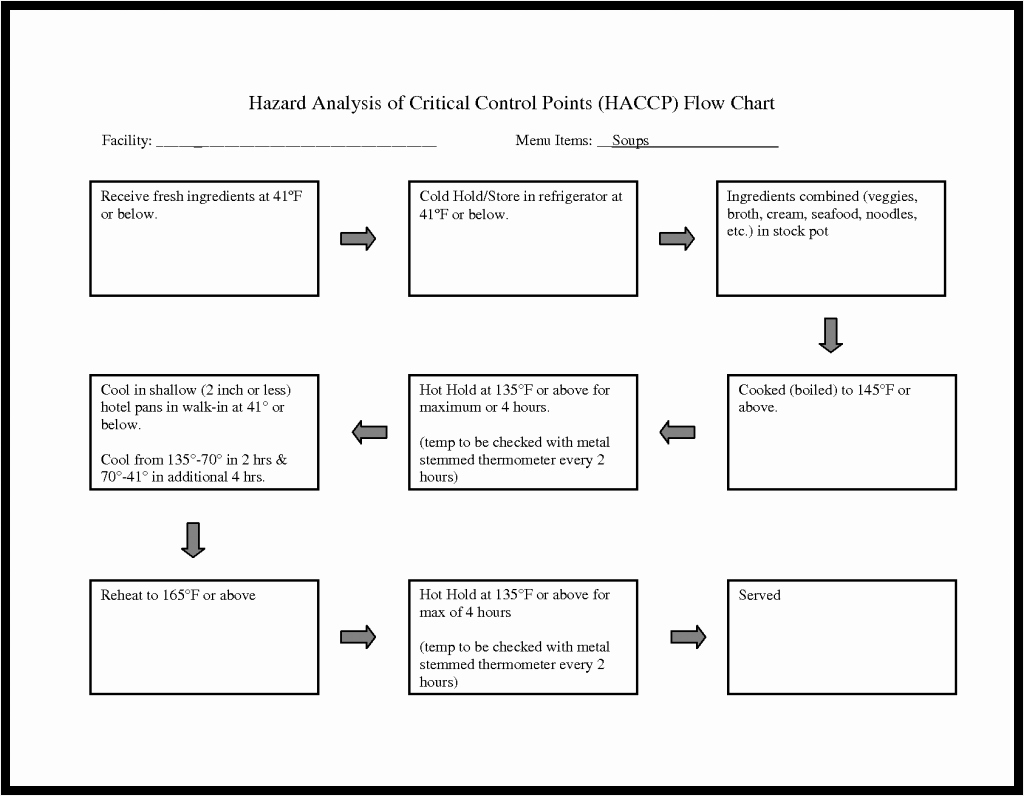 Blank Flowchart Template Luxury 6 Best Blank Haccp Flow Chart Template Printable